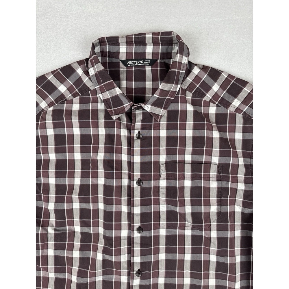 Arcteryx Brohm SS Plaid Shirt Mens XL Hiking Outdoor Trail Button Up - Picture 2 of 13